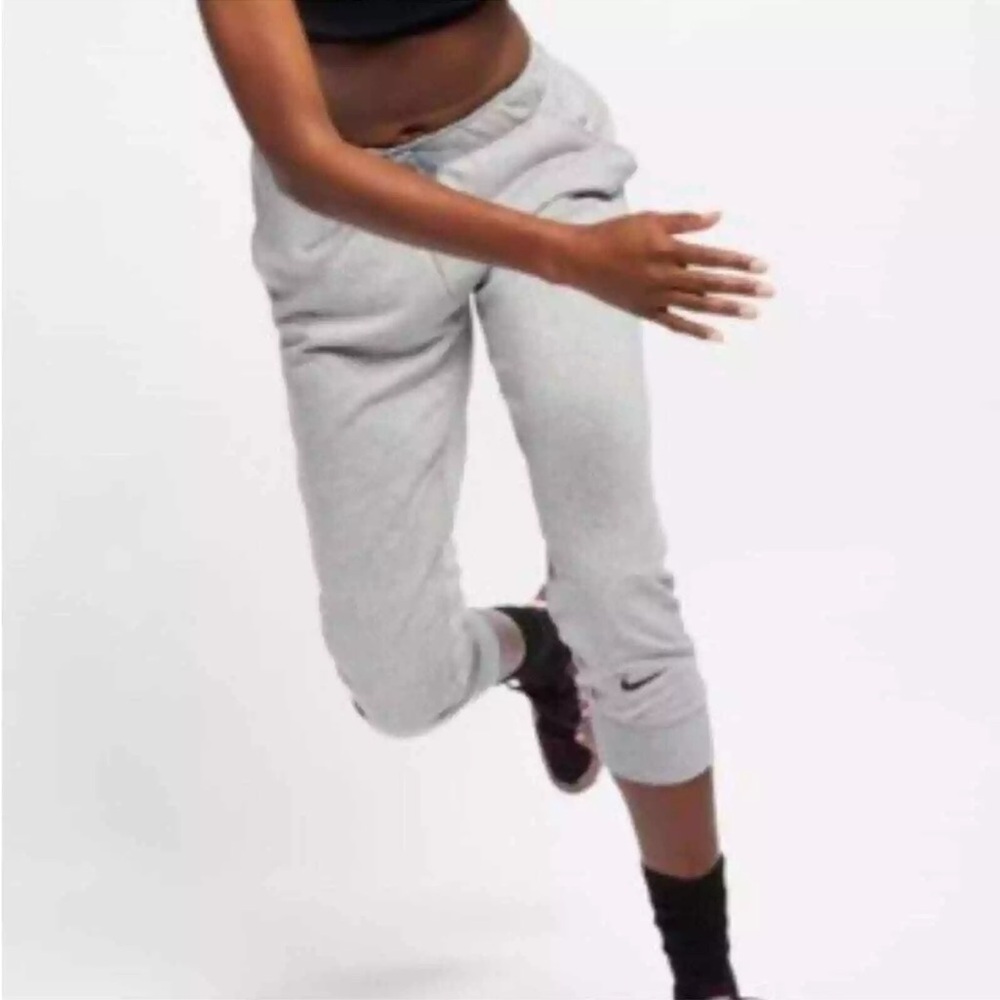 Nike Light Gray Cropped Track Joggers